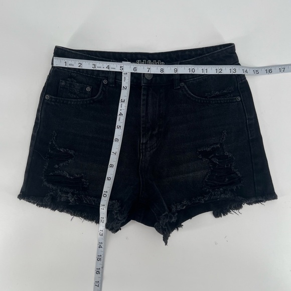 Wild Fable Black High Rise Distressed Rough Hem Shorts Size 00 Women’s - Picture 5 of 5
